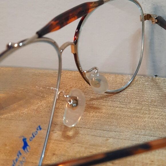 VINTAGE Polo Sport Ralph Lauren Eyeglass Frame, Rx'able metal, Aviator 63-13-145 - Picture 5 of 6